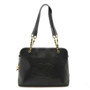 Pre-owned Leather chanel-bags Chanel Vintage , Black , Dames