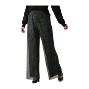 Multikleurige Pantalon voor Stijlvolle Vrouwen Notre-v , Black , Dames