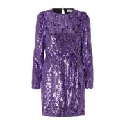 Paillettenjurk met lange mouwen Selected Femme , Purple , Dames