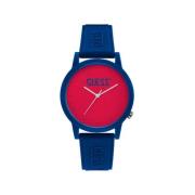 Blauw Hars Kwarts Analoog Horloge Guess , Blue , Heren