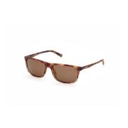 Bruine Gepolariseerde Zonnebril met Havana Stijl Timberland , Brown , ...