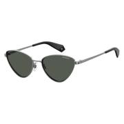 Grijze Metalen Cat Eye Zonnebril Polaroid , Gray , Dames