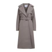 Elegant Nude Neutrals Coat Alaïa , Gray , Dames