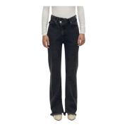 Kansas Zwarte Denim Broek Alohas , Black , Dames