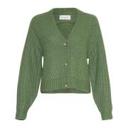 Heidi Cardigan in Zacht Gebreid Moss Copenhagen , Green , Dames