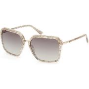 Transparante Metalen Zonnebril Guess , Beige , Dames