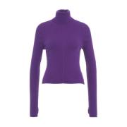 Paarse Gebreide Kleding Aw24 voor Vrouwen Crush , Purple , Dames