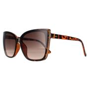 Bruine Resin Zonnebril met Bruine Wijzerplaat Guess , Brown , Dames