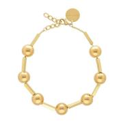 Gouden Ball Chain Ketting Vanessa Baroni , Yellow , Dames