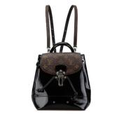 Pre-owned Leather backpacks Louis Vuitton Vintage , Black , Dames