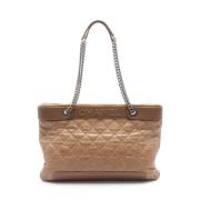 Pre-owned Leather chanel-bags Chanel Vintage , Brown , Dames