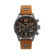 Oranje Leren Quartz Analoog Horloge Timberland , Brown , Heren