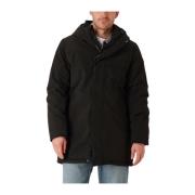 Zwarte Regular Fit Parka Jas Pure Path , Black , Heren