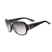 Zwarte Resin Zonnebril met Grijze Lens Guess , Black , Dames