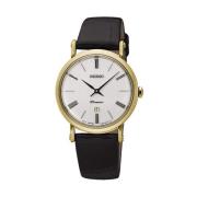 Gouden Leren Horloge Premier Seiko , Black , Dames