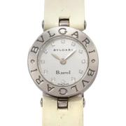 Pre-owned Leather watches Bvlgari Vintage , White , Dames