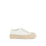 Leren Pablo Sneakers met Stoffen Detail Marni , White , Dames