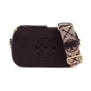 Mini crossbody tas van generfd leer Tory Burch , Purple , Dames