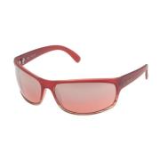 Rode Injectie Zonnebril met Spiegelglas Police , Red , Unisex