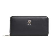 Damesportemonnee Gifting Groot Rondomrits Tommy Hilfiger , Black , Dam...