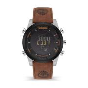 Bruin Leren Digitaal Horloge Timberland , Brown , Heren