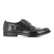 Zwarte leren Derby schoenen Officine Creative , Black , Heren