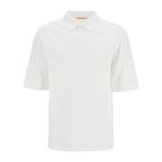 Klassieke Polo Shirt van Compact Katoen Marni , White , Heren