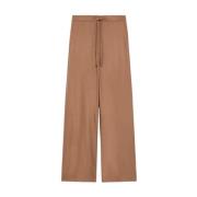 Flanellen Joggingbroek Ruimvallend Max Mara , Brown , Dames