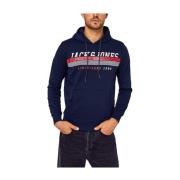 Hoodie met Logodetail Jack & Jones , Blue , Heren