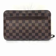 Pre-owned Canvas clutches Louis Vuitton Vintage , Brown , Dames