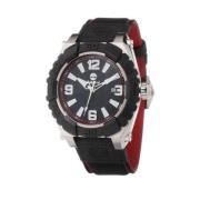 Zwarte Leren Quartz Analoog Horloge Timberland , Black , Heren