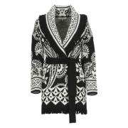 Zwarte gefranjerde V-hals cardigan trui Hale Bob , Black , Dames