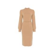 Gebreide Jurk Twinset , Brown , Dames