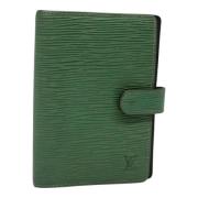 Pre-owned Leather home-office Louis Vuitton Vintage , Green , Dames