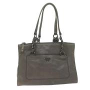 Pre-owned Leather prada-bags Prada Vintage , Gray , Dames