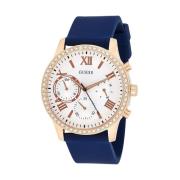 Blauwe Rubberen Analoge Quartz Horloge Guess , Blue , Dames