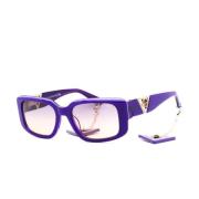 Lila Kunststof Zonnebril met Spiegelglas Guess , Purple , Dames