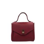 Rode Leren Mini Tas met Afneembare Band Plinio Visonà , Red , Dames