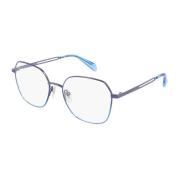 Blauwe Metalen Frame Bril voor Vrouwen Police , Blue , Dames