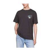 Metallic Reg T-shirt Tommy Hilfiger , Gray , Heren