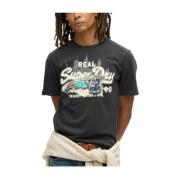 New York Grafisch T-shirt Superdry , Gray , Heren