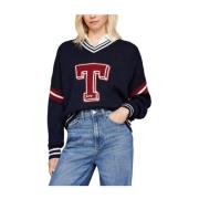 Bubble Cable Flag Sweater Tommy Hilfiger , Blue , Dames