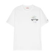 Witte T-shirts en Polos met Voorkantprint MC2 Saint Barth , White , He...