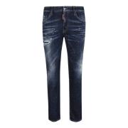 Navy Blue Skater Jeans Dsquared2 , Blue , Heren