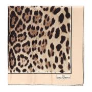 Luipaardprint Twill Sjaal Haarband Dolce & Gabbana , Brown , Dames