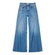 Wijde Pijp Hoge Taille Flared Jeans Closed , Blue , Dames