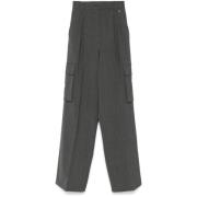 Cargo broek in grijs marengo rechte pasvorm Herno , Gray , Dames