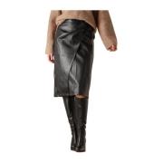 Maxime Vegan Midi Rok Zwart Aime´e the Label , Black , Dames