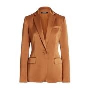 Satijnen blazer Straight Fit Ralph Lauren , Brown , Dames