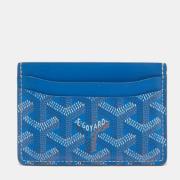 Pre-owned Coated canvas wallets Goyard Vintage , Blue , Heren